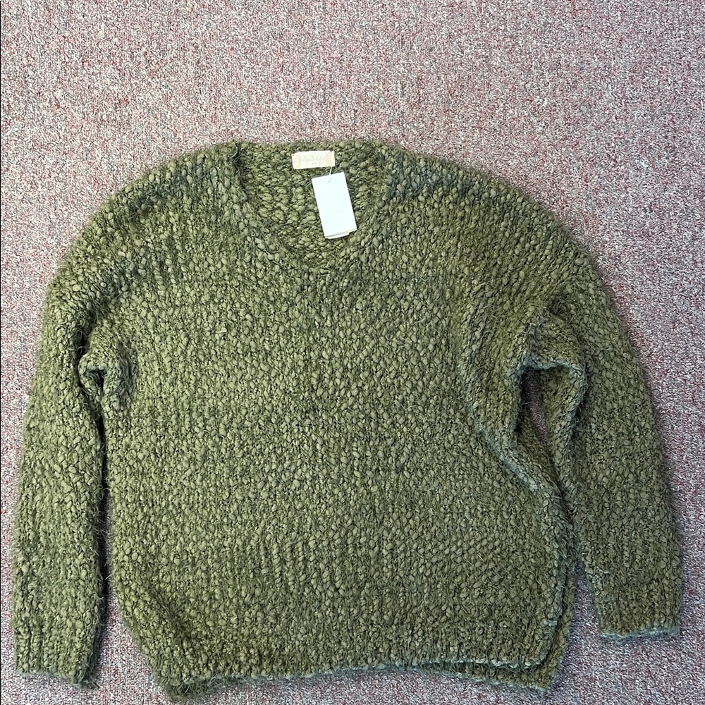 Altar'd state Textured Olive Sweater